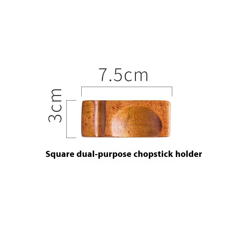 Japanese Style Wooden Chopsticks & Spoon Rest Holder