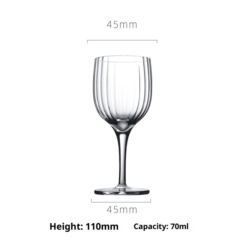 Luxury Wine Glass with Striped Pattern - Several Options