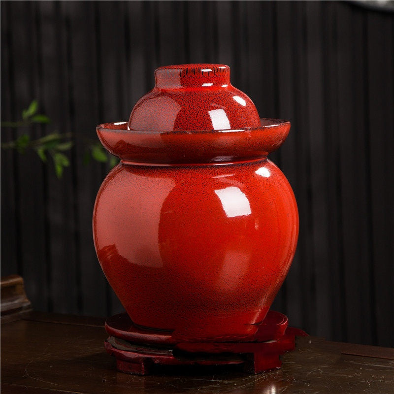 Jingdezhen Sichuan Pickling Jar Ceramic with Lid