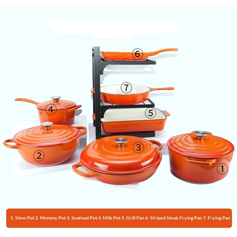 Enamel Cookware; each piece sold separately