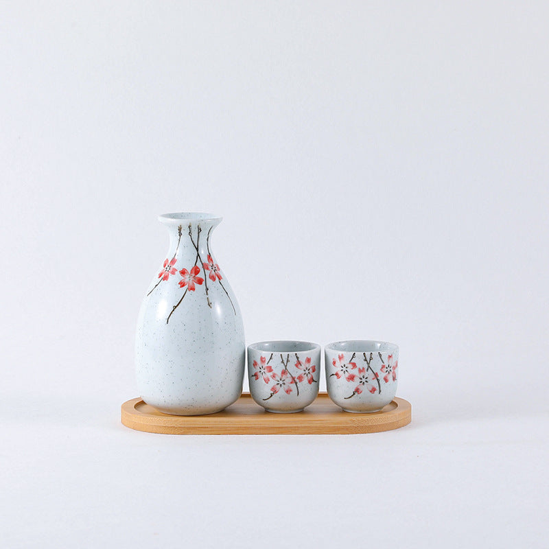 Japanese Decorative Print Ceramic Sake Set