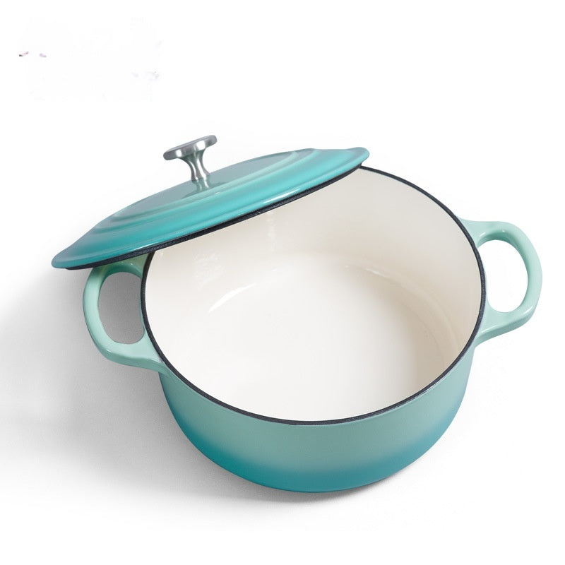 Cast Iron Enamel Soup Pot