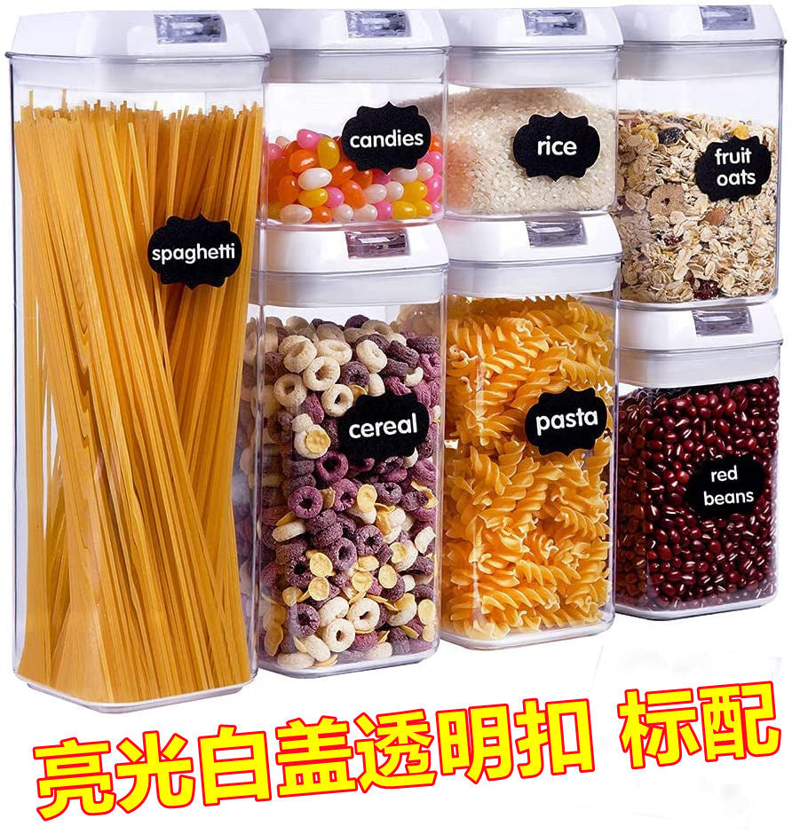 Transparent Sealed Plastic Dry Food Storage Containers