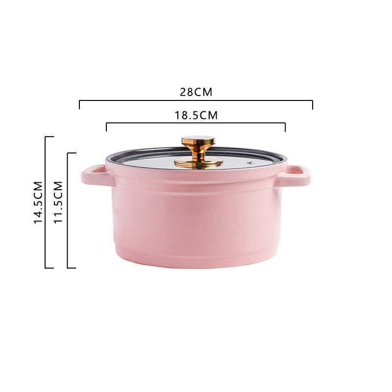 Nordic Ceramic Large Capacity Stock Pot