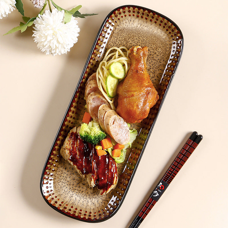 Asian Inspired Ceramic Serving Trays Various Options
