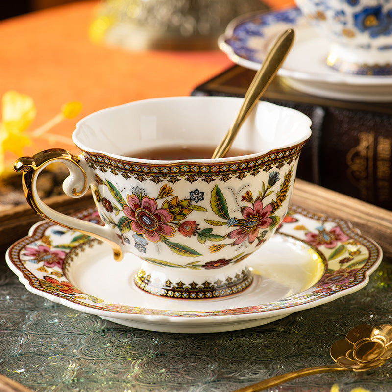 Retro French Style Ceramic Coffee Cup Set