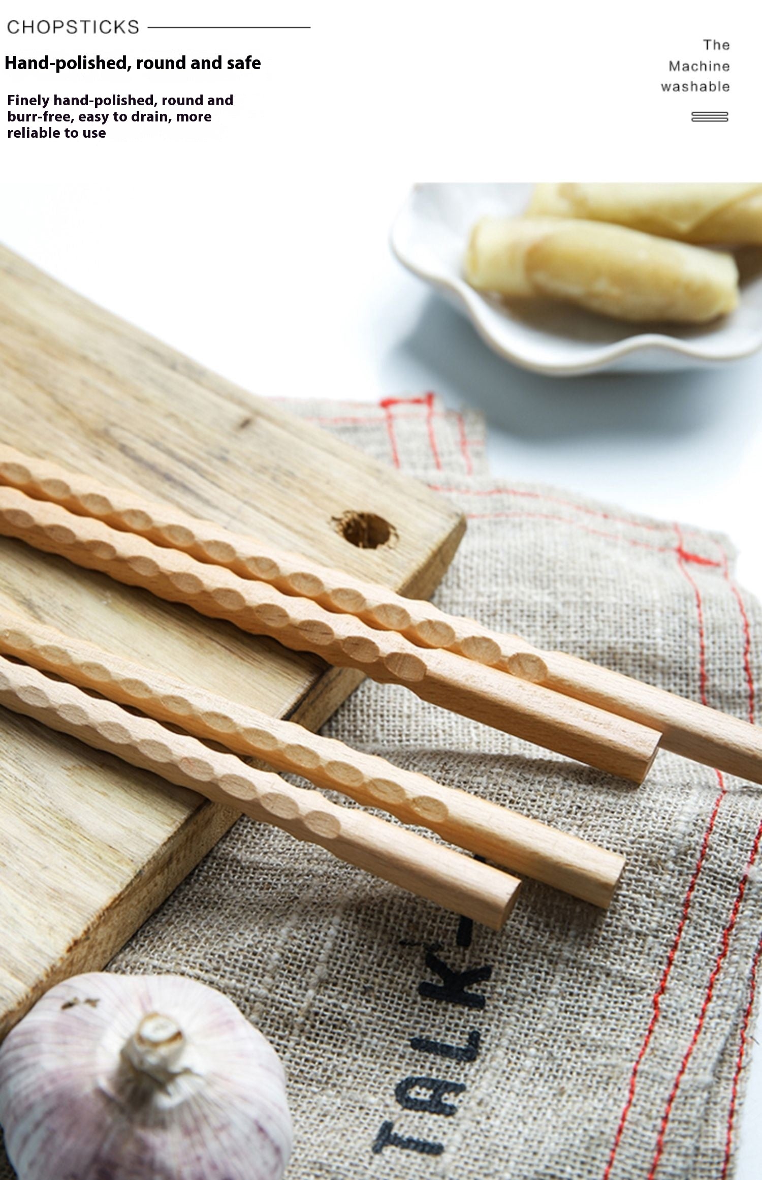 Extra-Long Beechwood Chopsticks for Cooking