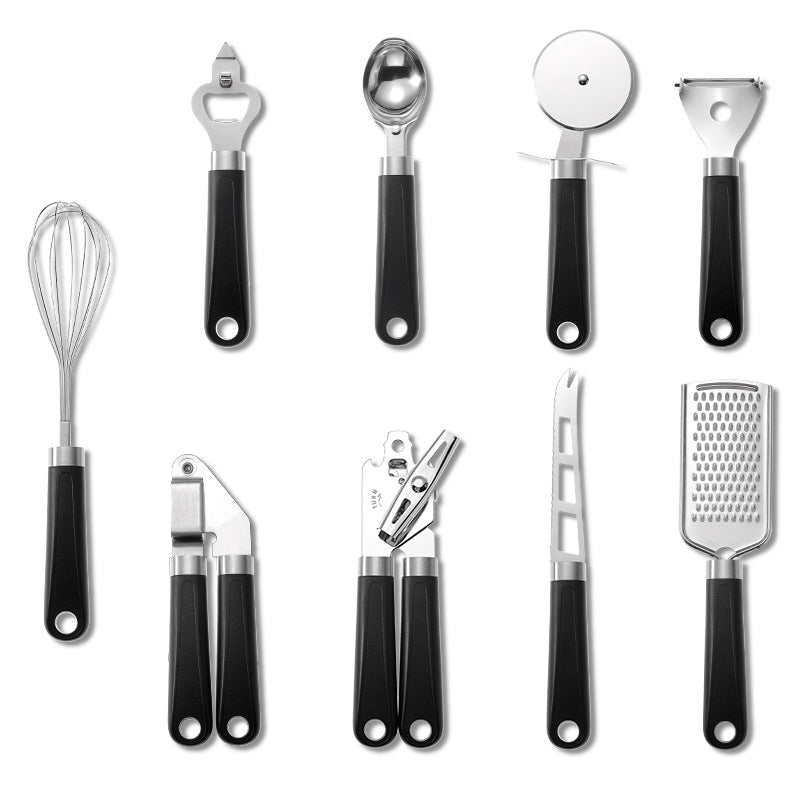 Stainless Steel Kitchen Utensils with Plastic Handles