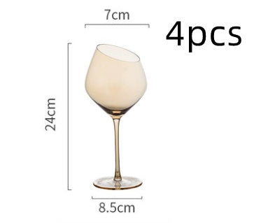 Wine Glass Oblique Mouth