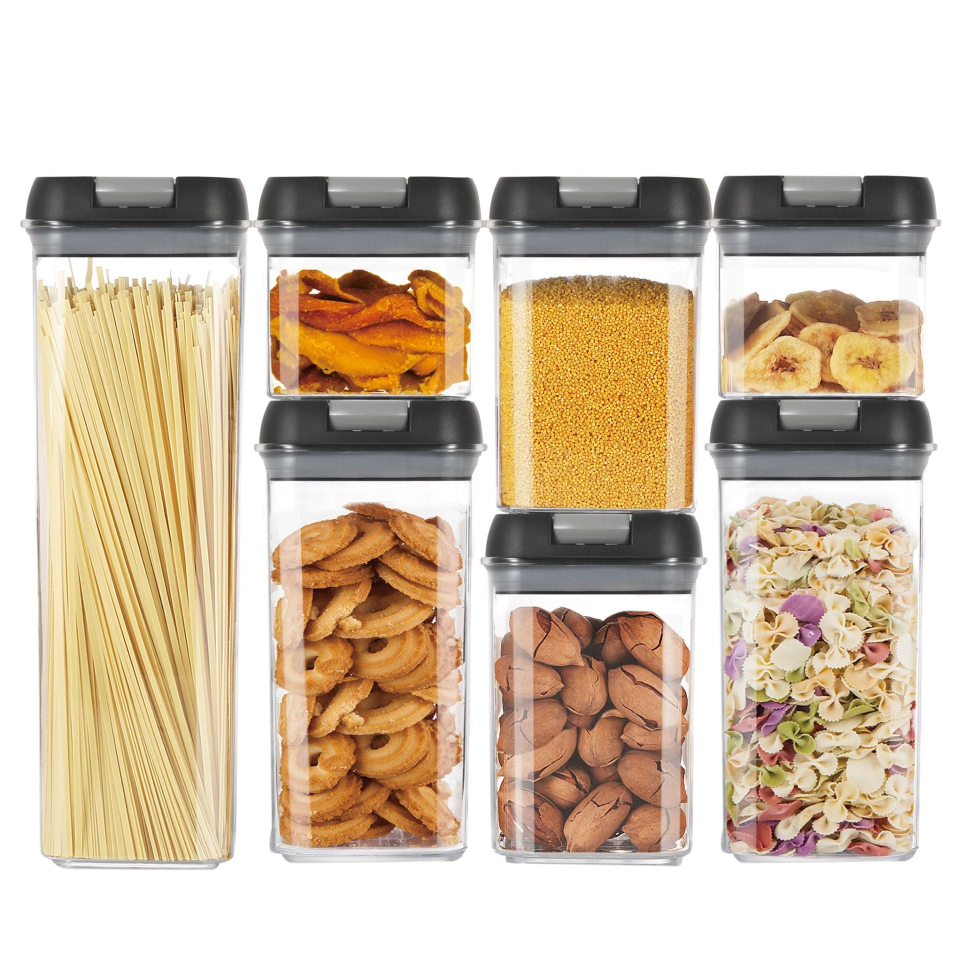 Transparent Sealed Plastic Dry Food Storage Containers