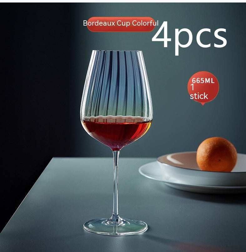 Rainbow Burgundy Crystal Red Wine Glass