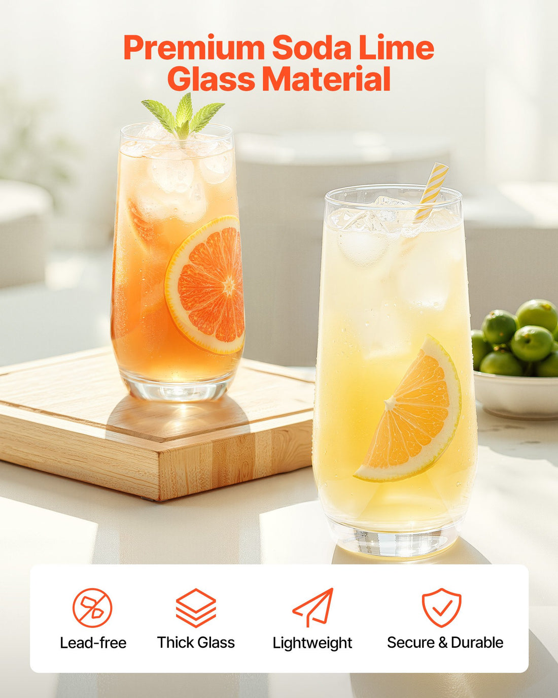 Sixteen-Piece Crystal Glassware Set
