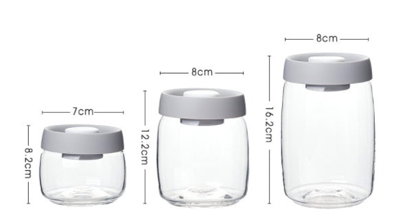 Vacuum Seal Glass Storage Jar