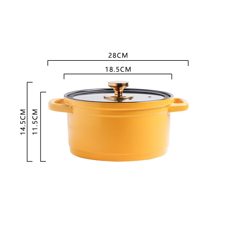 Nordic Ceramic Large Capacity Stock Pot