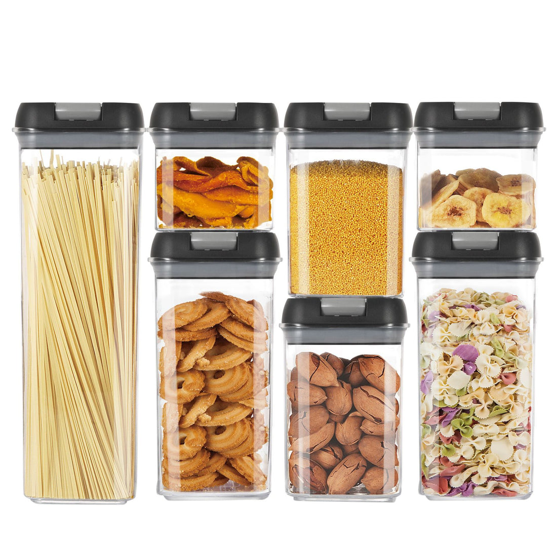 Transparent Sealed Plastic Dry Food Storage Containers