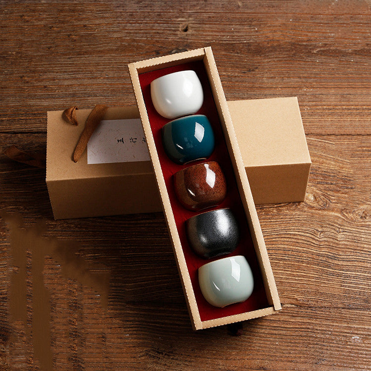 Asian Tea Cups-Set of Five  (Several Style Options)