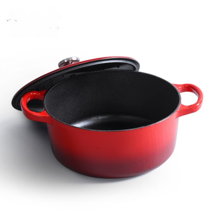 Cast Iron Enamel Soup Pot
