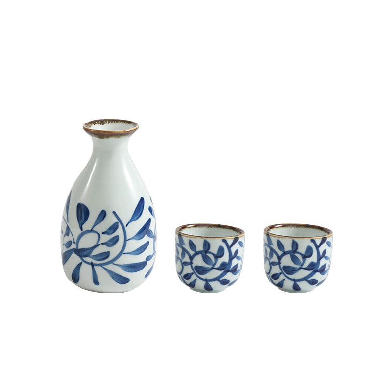 Japanese Decorative Print Ceramic Sake Set