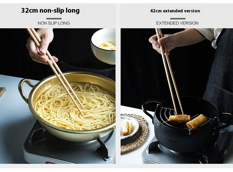 Extra-Long Beechwood Chopsticks for Cooking