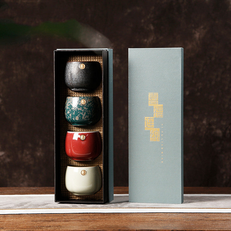 Asian Tea Cups-Set of Five  (Several Style Options)