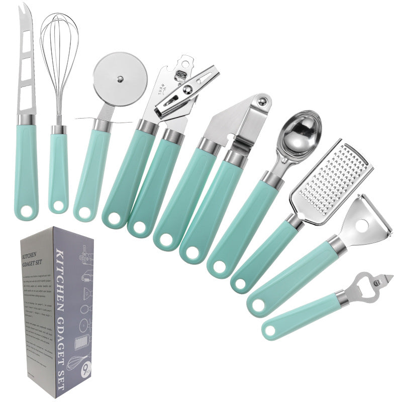 Stainless Steel Kitchen Utensils with Plastic Handles