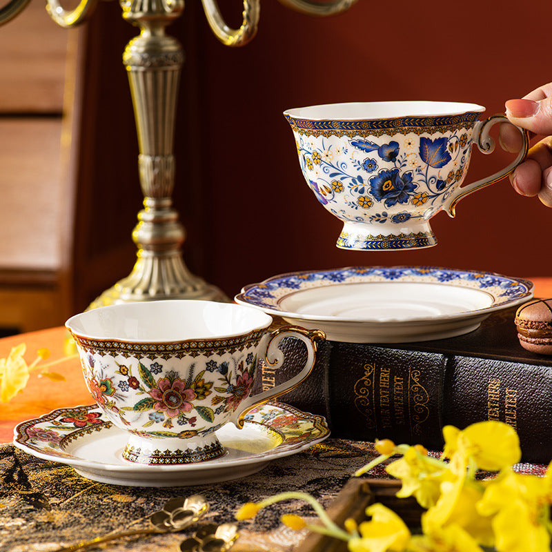 Retro French Style Ceramic Coffee Cup Set