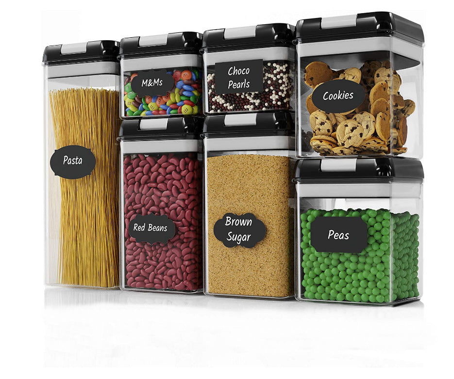 Transparent Sealed Plastic Dry Food Storage Containers