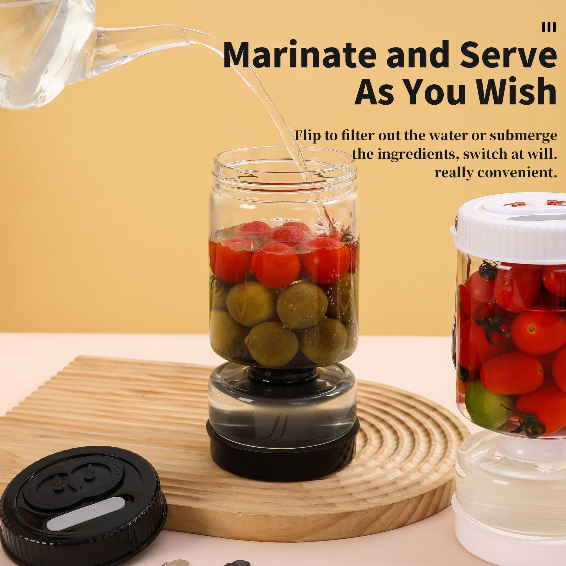 Glass Kimchi Jar Container