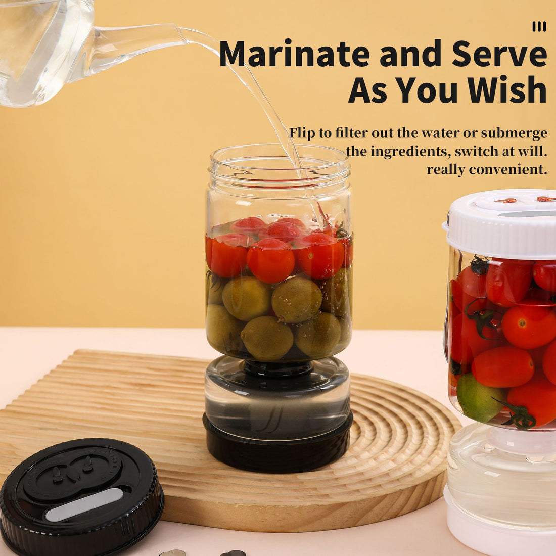 Glass Kimchi Jar Container