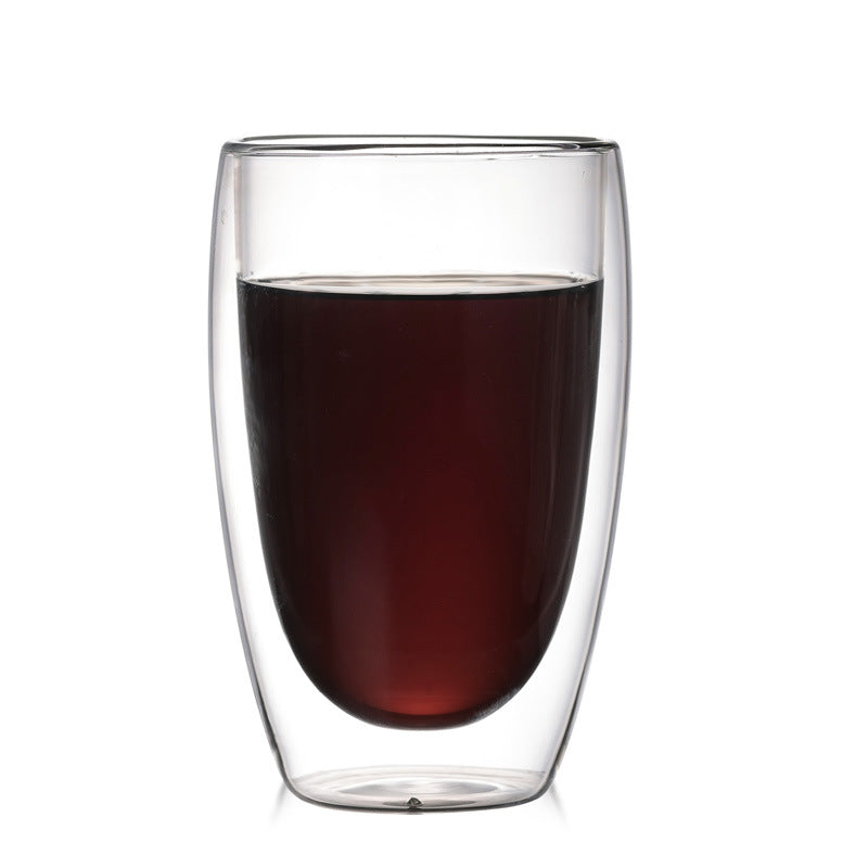 Creative Egg Shaped Double Layer Insulated Glass Cup Set