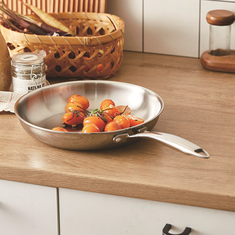 Thick Stainless Steel Non-coated Frying Pan