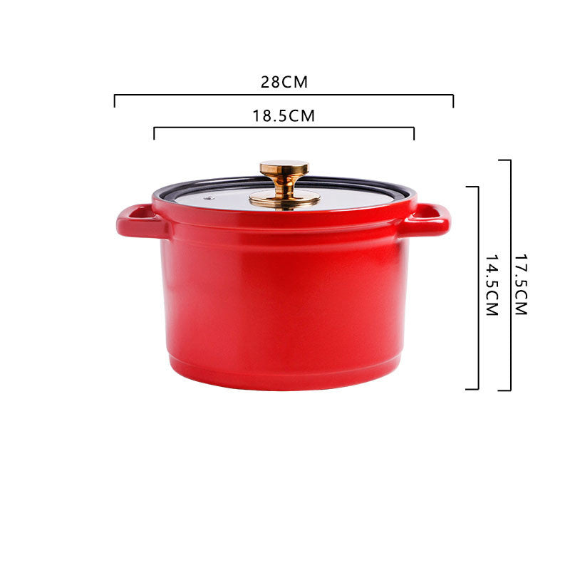 Nordic Ceramic Large Capacity Stock Pot