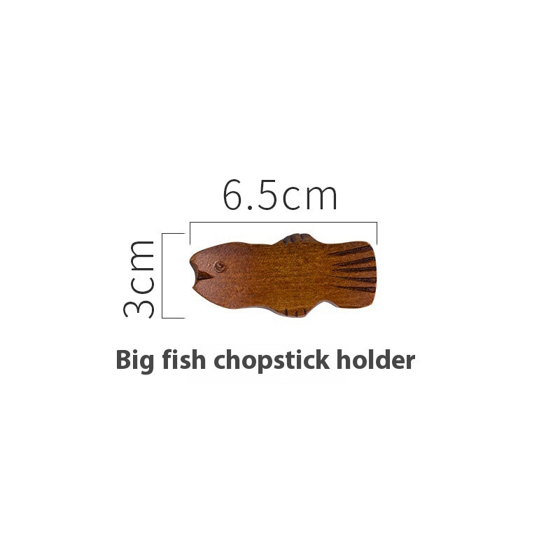 Japanese Style Wooden Chopsticks & Spoon Rest Holder