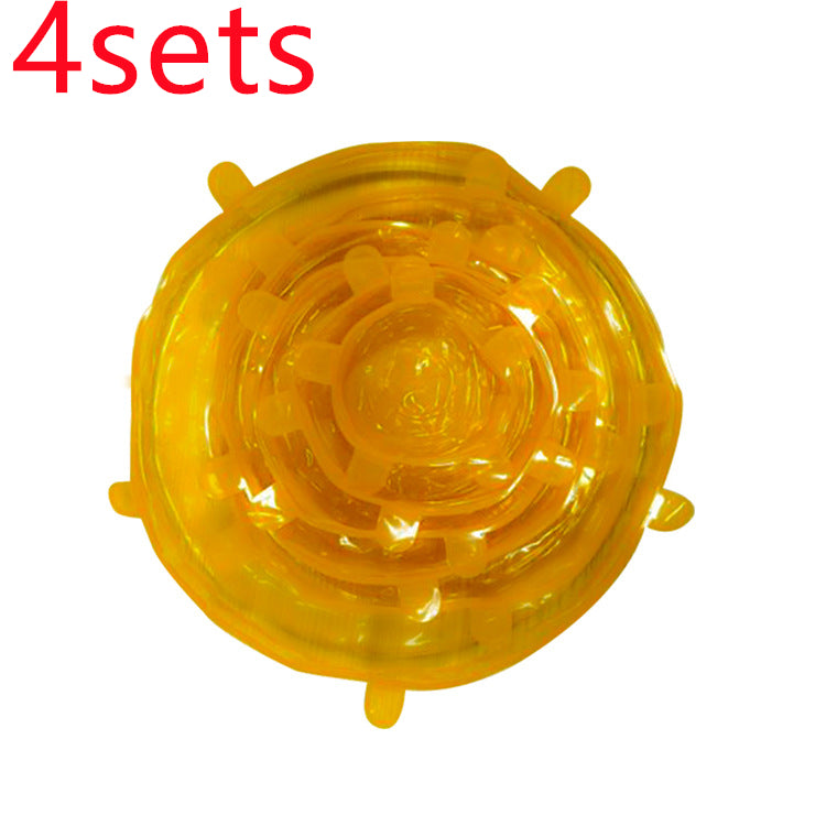 Six-Piece Stretch Silicone Lids for Food Storage