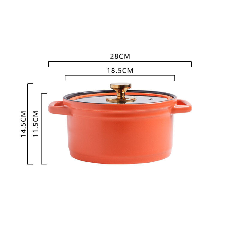 Nordic Ceramic Large Capacity Stock Pot