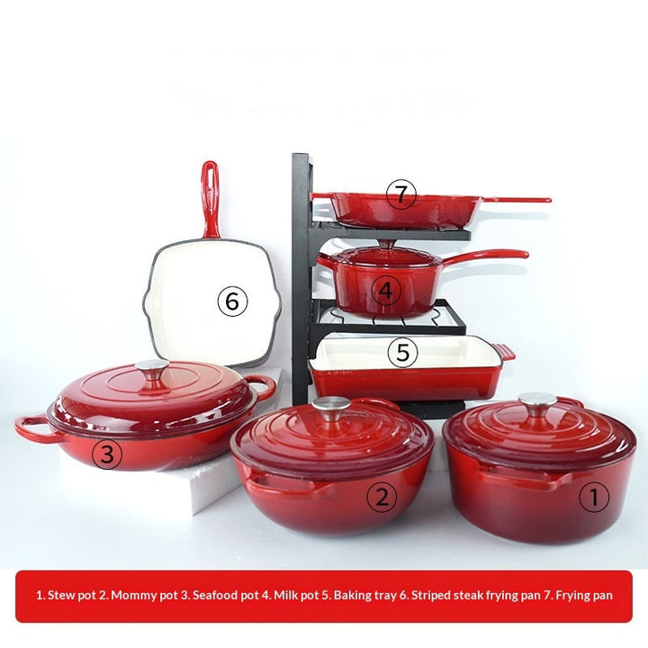 Cast Iron Enamel Cookware - Each Item Sold Separately