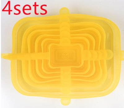 Six-Piece Stretch Silicone Lids for Food Storage