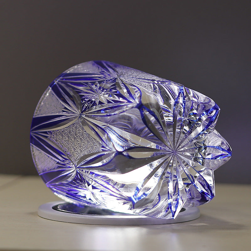 Hand Carved Whiskey Crystal Wine Glass