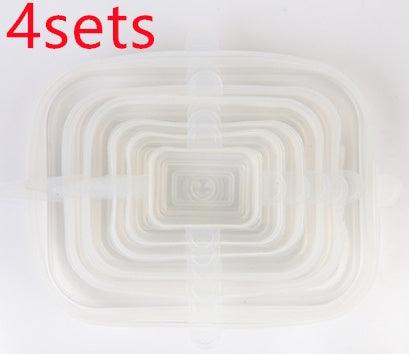 Six-Piece Stretch Silicone Lids for Food Storage